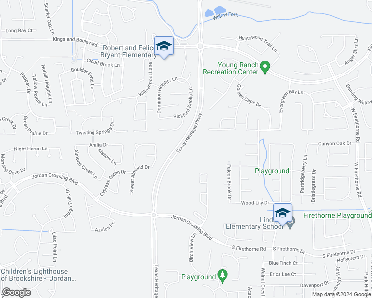 map of restaurants, bars, coffee shops, grocery stores, and more near 2106 Falcon Brook Drive in Katy