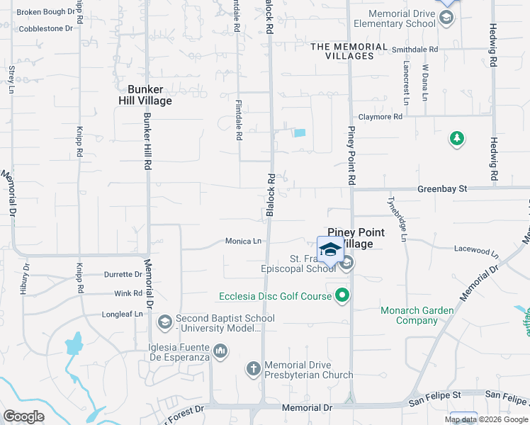 map of restaurants, bars, coffee shops, grocery stores, and more near 3 Dunnam Lane in Houston