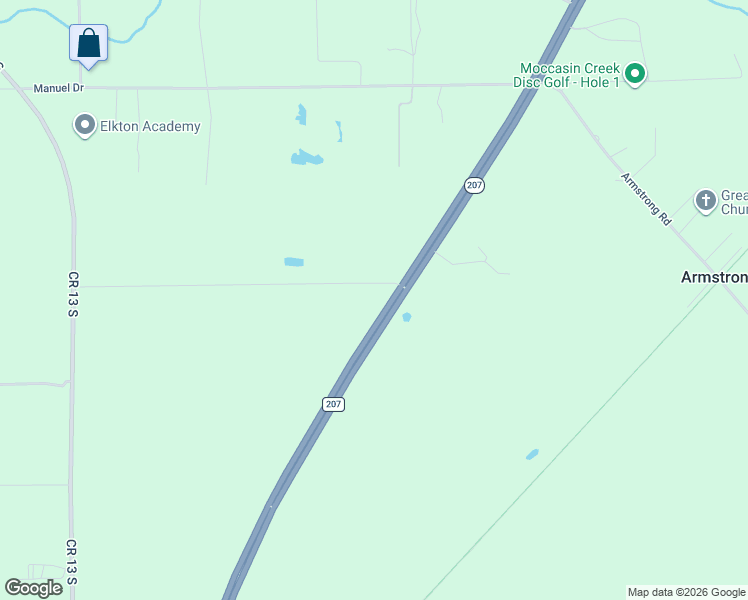 map of restaurants, bars, coffee shops, grocery stores, and more near 6301-6401 State Road 207 in Elkton