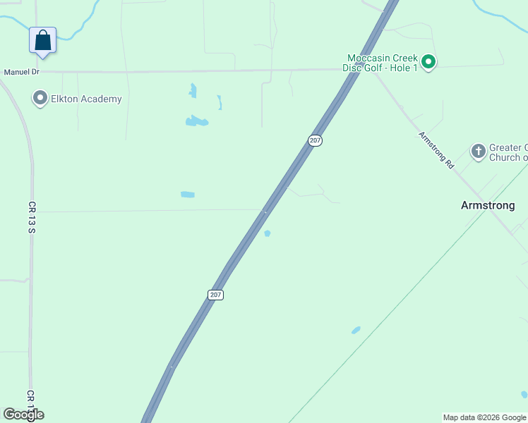 map of restaurants, bars, coffee shops, grocery stores, and more near 6301 State Road 207 in Elkton