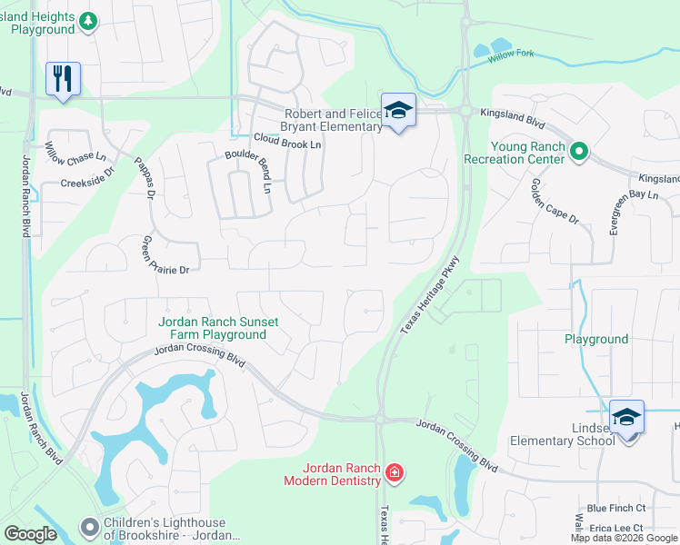 map of restaurants, bars, coffee shops, grocery stores, and more near 29935 Secret Cove Lane in Brookshire
