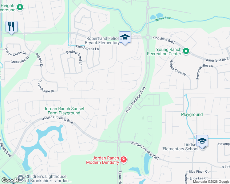 map of restaurants, bars, coffee shops, grocery stores, and more near 29919 Secret Cove Lane in Brookshire