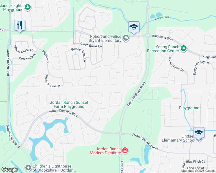 map of restaurants, bars, coffee shops, grocery stores, and more near 29935 Secret Cove Lane in Brookshire