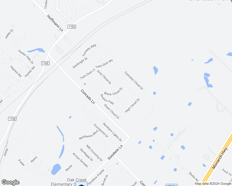 map of restaurants, bars, coffee shops, grocery stores, and more near 3604 Black Cloud Drive in New Braunfels