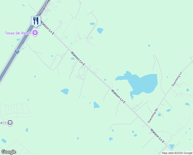 map of restaurants, bars, coffee shops, grocery stores, and more near 696 Watson Lane East in New Braunfels