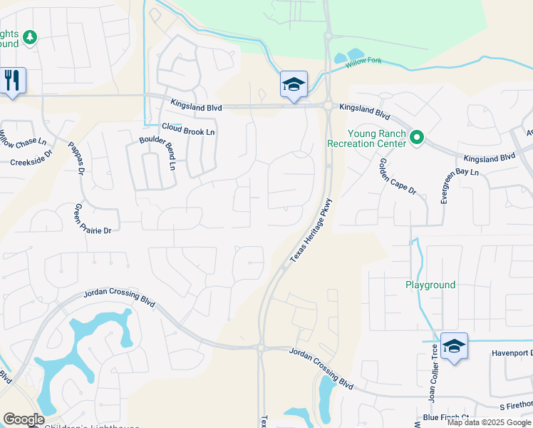 map of restaurants, bars, coffee shops, grocery stores, and more near 1843 Pickford Knolls Lane in Brookshire