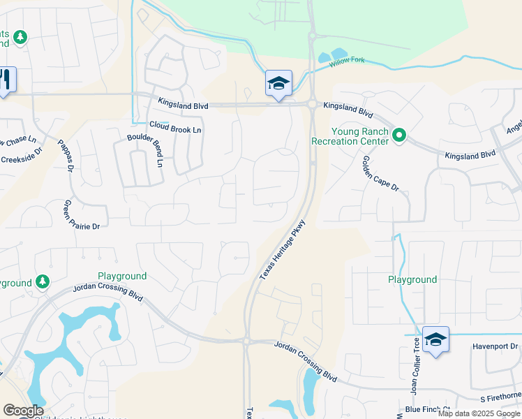 map of restaurants, bars, coffee shops, grocery stores, and more near 1843 Pickford Knolls Lane in Brookshire