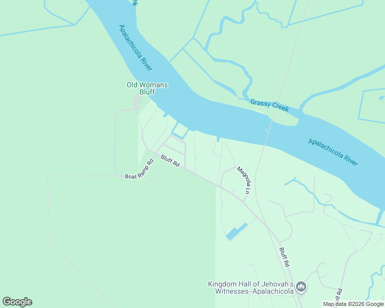 map of restaurants, bars, coffee shops, grocery stores, and more near 6 Big Oaks Drive in Apalachicola