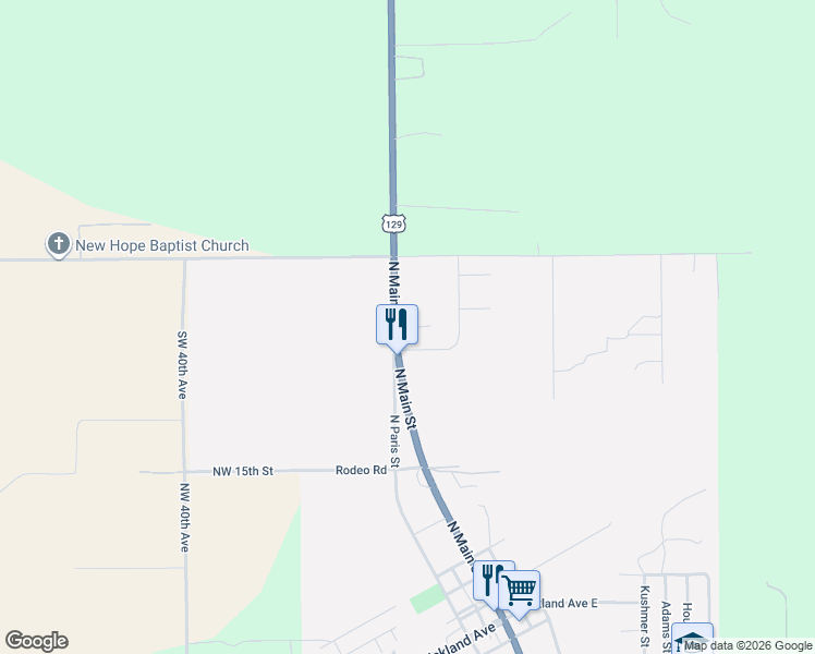map of restaurants, bars, coffee shops, grocery stores, and more near 30th Street in Bell