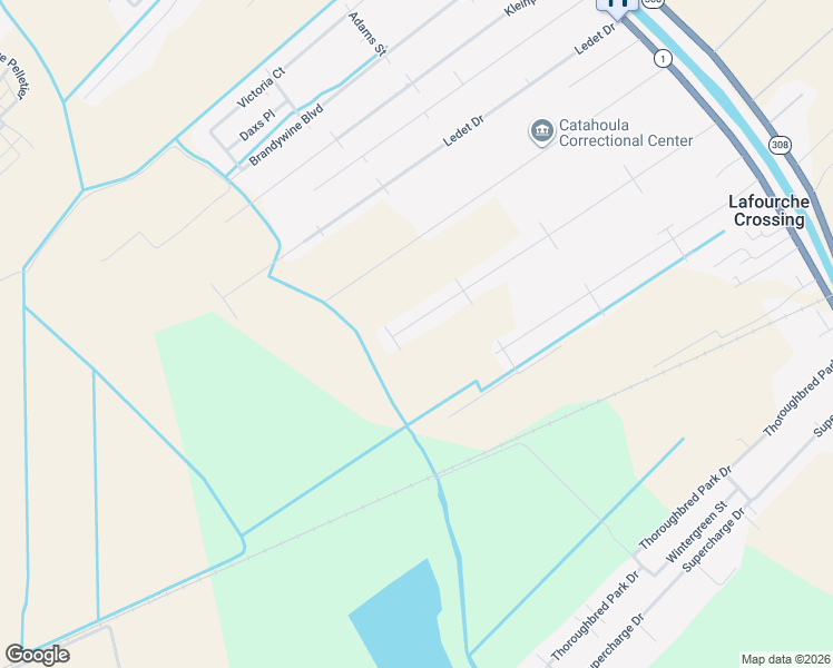 map of restaurants, bars, coffee shops, grocery stores, and more near Empire Builder in Thibodaux