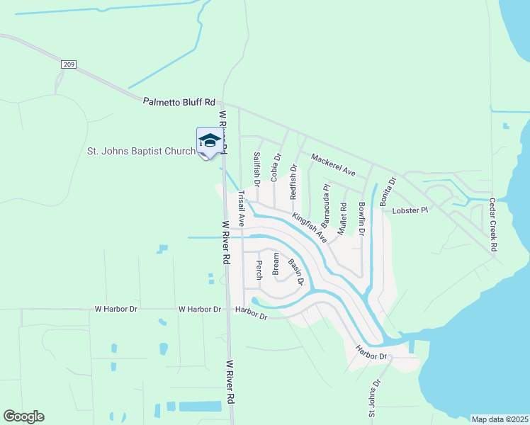 map of restaurants, bars, coffee shops, grocery stores, and more near 102 Cobia Drive in Palatka