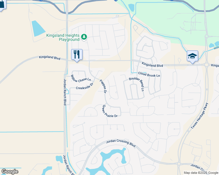 map of restaurants, bars, coffee shops, grocery stores, and more near 9964 Tallow Pointe Lane in Brookshire