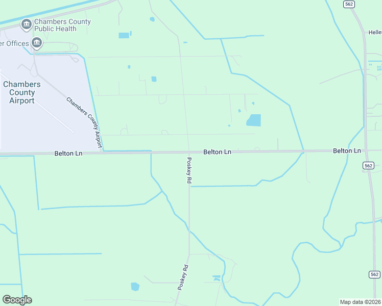 map of restaurants, bars, coffee shops, grocery stores, and more near 3042 Poskey Road in Anahuac