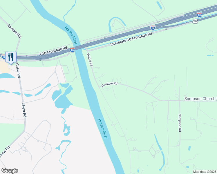 map of restaurants, bars, coffee shops, grocery stores, and more near 39551 Donigan Road in Brookshire
