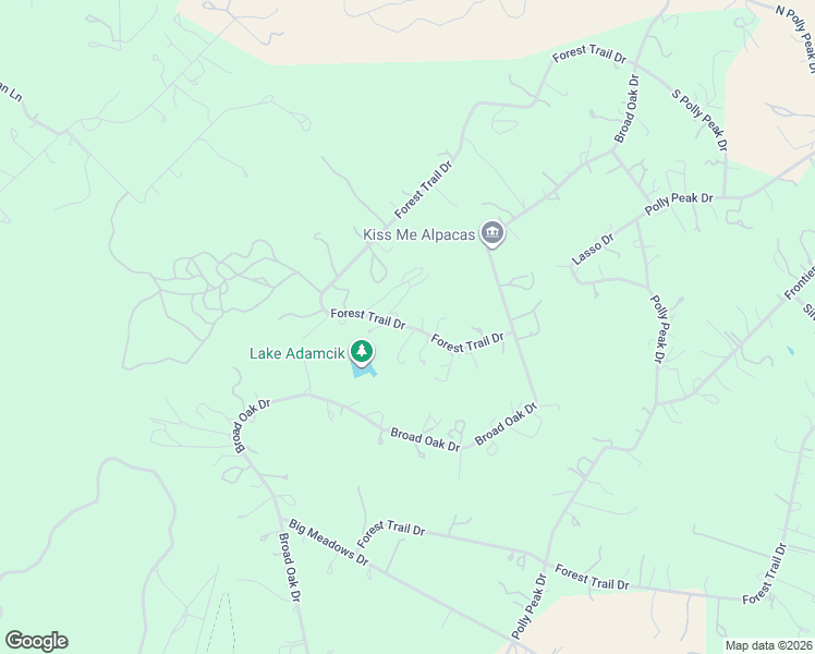 map of restaurants, bars, coffee shops, grocery stores, and more near 308 Forest Trail Drive in Bandera
