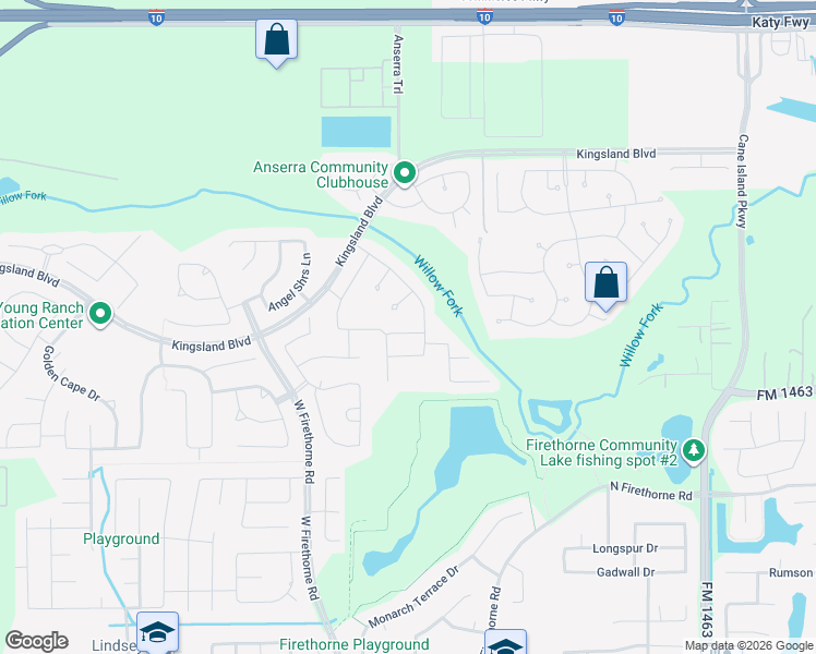 map of restaurants, bars, coffee shops, grocery stores, and more near 28418 Bobcat Bayou Drive in Fort Bend County