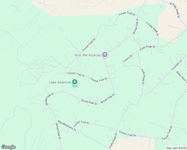 map of restaurants, bars, coffee shops, grocery stores, and more near 308 Forest Trail Drive in Bandera