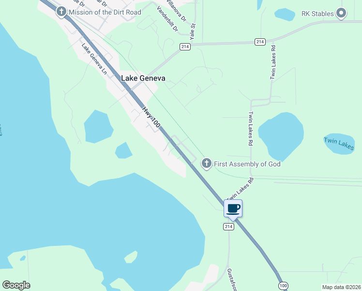 map of restaurants, bars, coffee shops, grocery stores, and more near 7983 Floral Ridge Circle in Keystone Heights