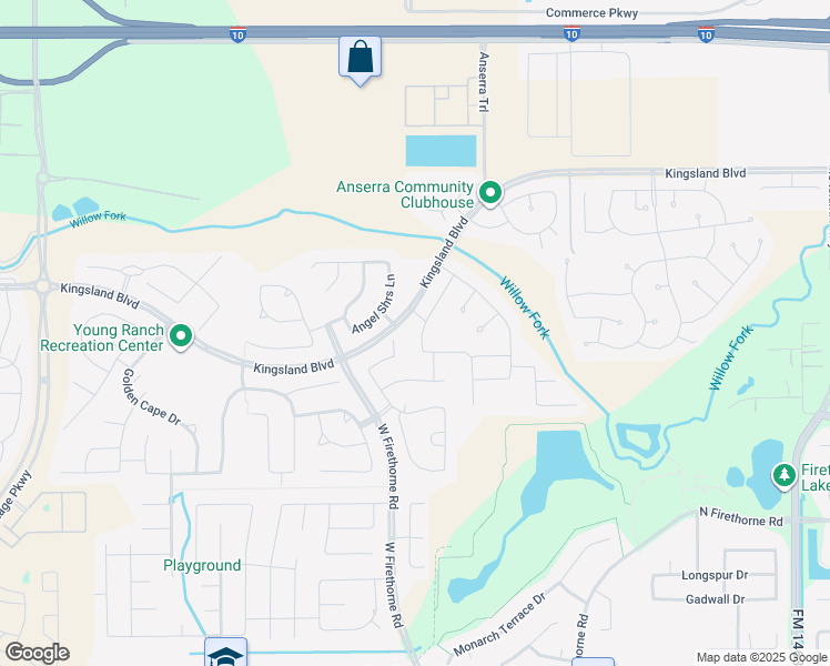map of restaurants, bars, coffee shops, grocery stores, and more near 1510 Wheatley Hill Lane in Katy