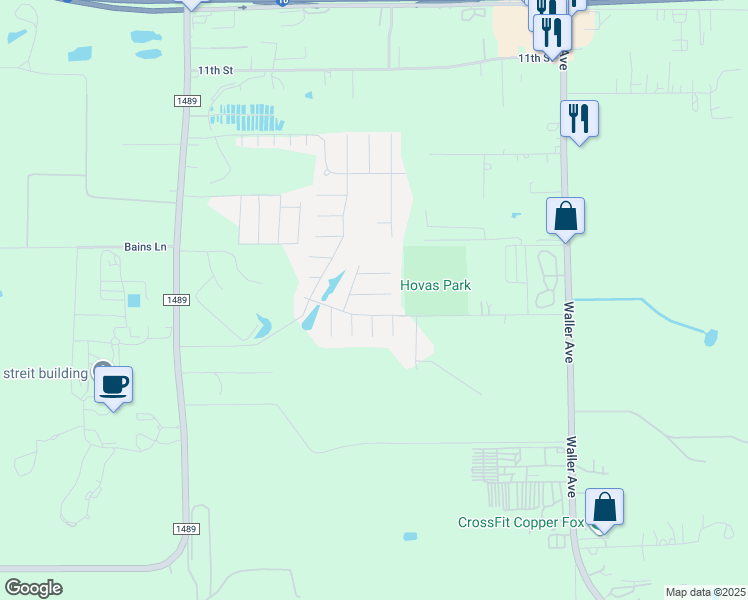map of restaurants, bars, coffee shops, grocery stores, and more near 34531 Park Green Drive in Brookshire