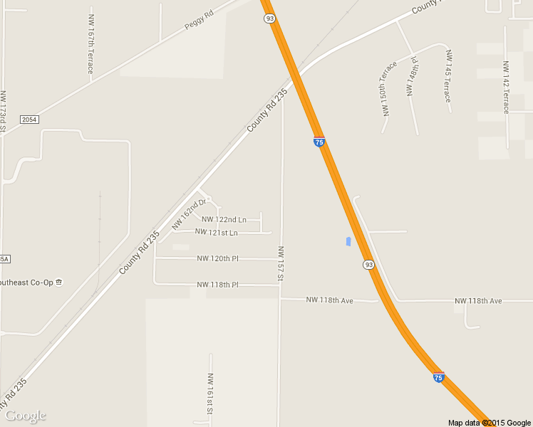 map of restaurants, bars, coffee shops, grocery stores, and more near 12273 Northwest 158th Street in Alachua