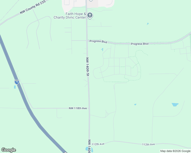 map of restaurants, bars, coffee shops, grocery stores, and more near 14037 Northwest Convergence Boulevard in Alachua