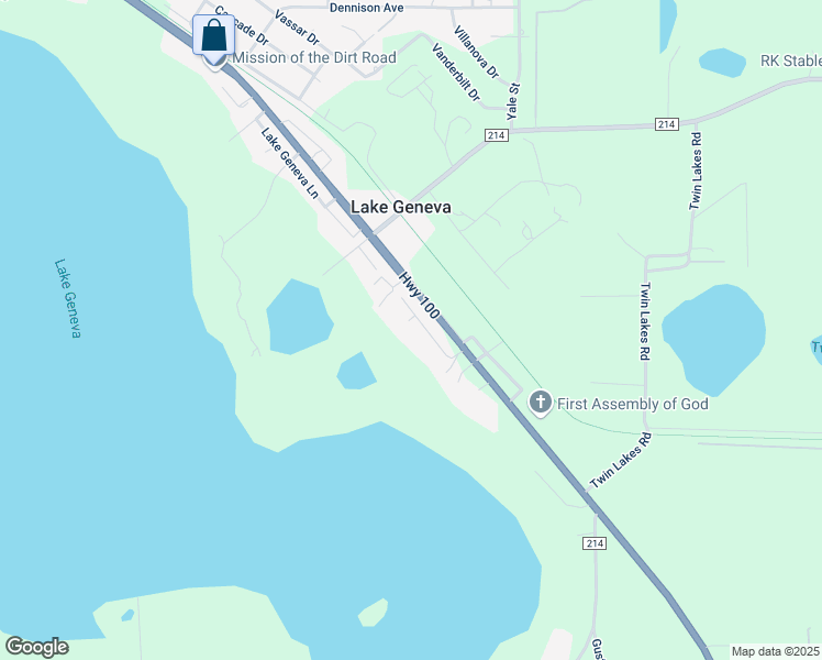 map of restaurants, bars, coffee shops, grocery stores, and more near 7951 Lake Geneva Lane in Keystone Heights