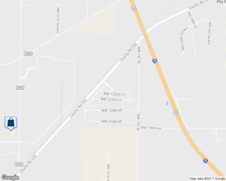 map of restaurants, bars, coffee shops, grocery stores, and more near 16095 Northwest 123rd Avenue in Alachua