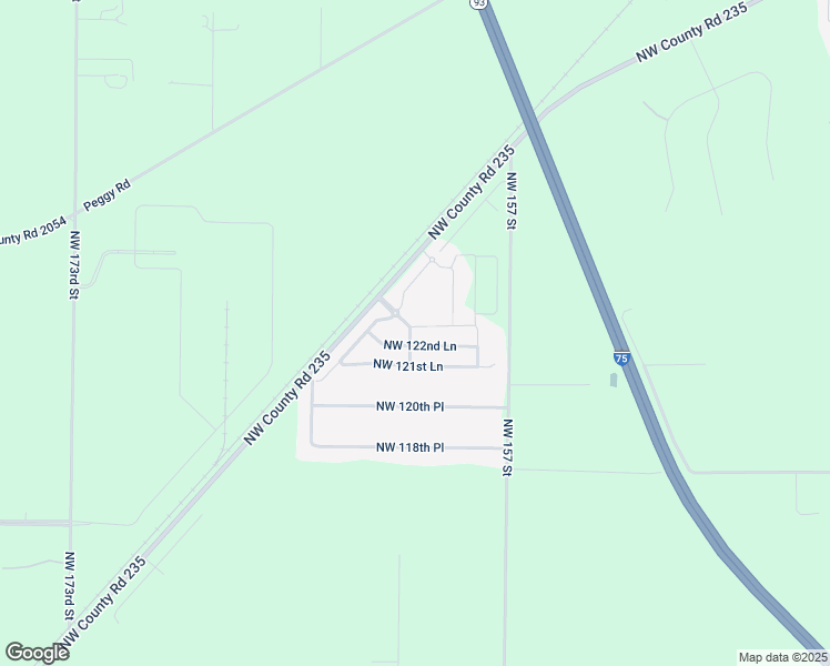 map of restaurants, bars, coffee shops, grocery stores, and more near 16051 Northwest 122nd Lane in Alachua