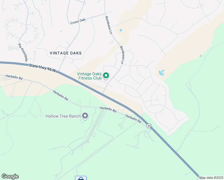 map of restaurants, bars, coffee shops, grocery stores, and more near 585 Vale Court in New Braunfels