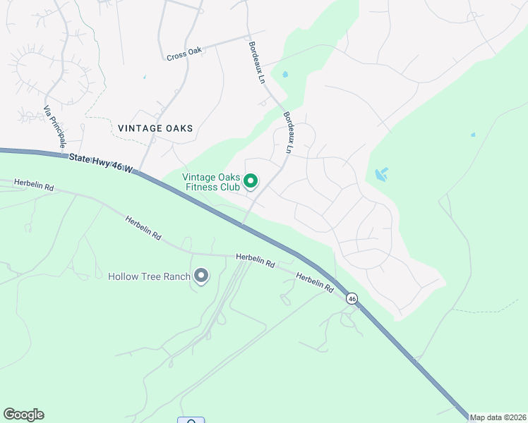 map of restaurants, bars, coffee shops, grocery stores, and more near 585 Vale Court in New Braunfels