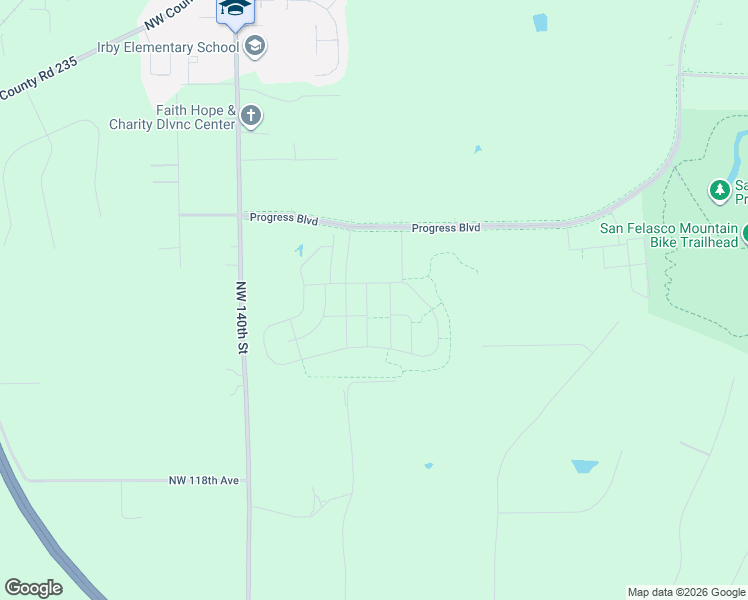 map of restaurants, bars, coffee shops, grocery stores, and more near 12564 Northwest 137th Terrace in Alachua