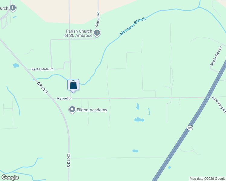 map of restaurants, bars, coffee shops, grocery stores, and more near 6310 Solano Creek Road in Elkton