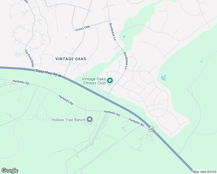 map of restaurants, bars, coffee shops, grocery stores, and more near 657 Vale Court in New Braunfels