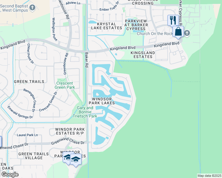 map of restaurants, bars, coffee shops, grocery stores, and more near in Houston