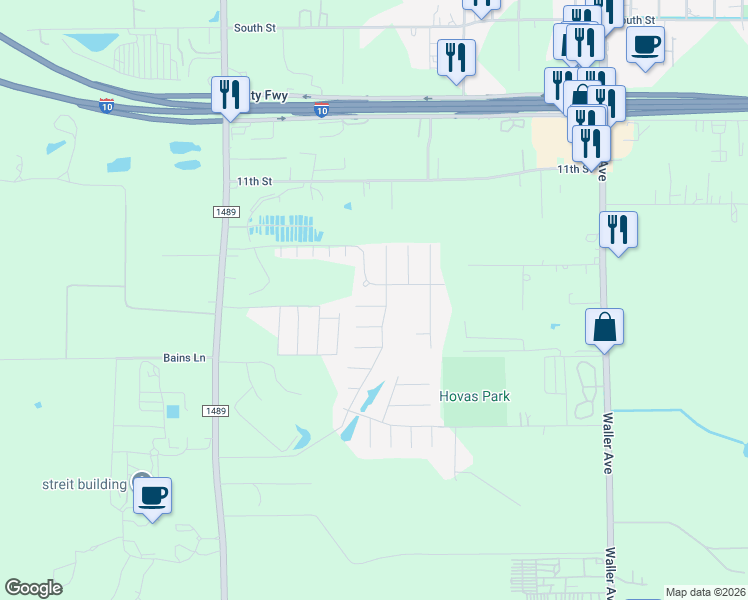 map of restaurants, bars, coffee shops, grocery stores, and more near 784 Crystal Lakes Drive in Brookshire