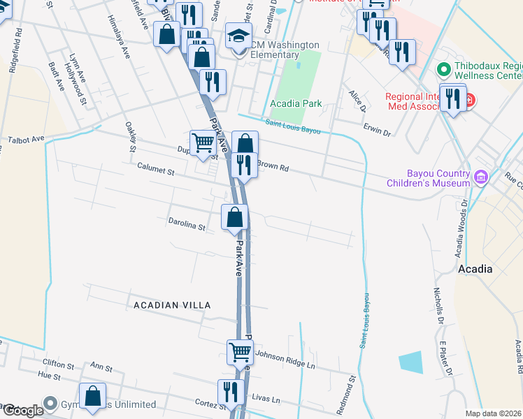 115 Jolie Oaks Boulevard, Thibodaux LA Walk Score
