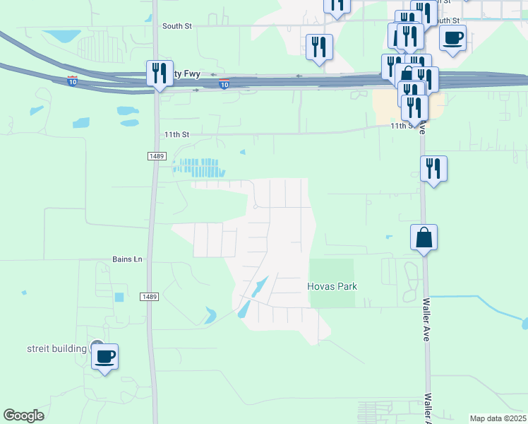 map of restaurants, bars, coffee shops, grocery stores, and more near 784 Crystal Lakes Drive in Brookshire