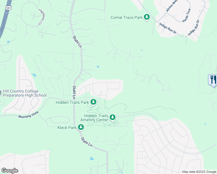 map of restaurants, bars, coffee shops, grocery stores, and more near 5157 Blue Ivy in Bulverde