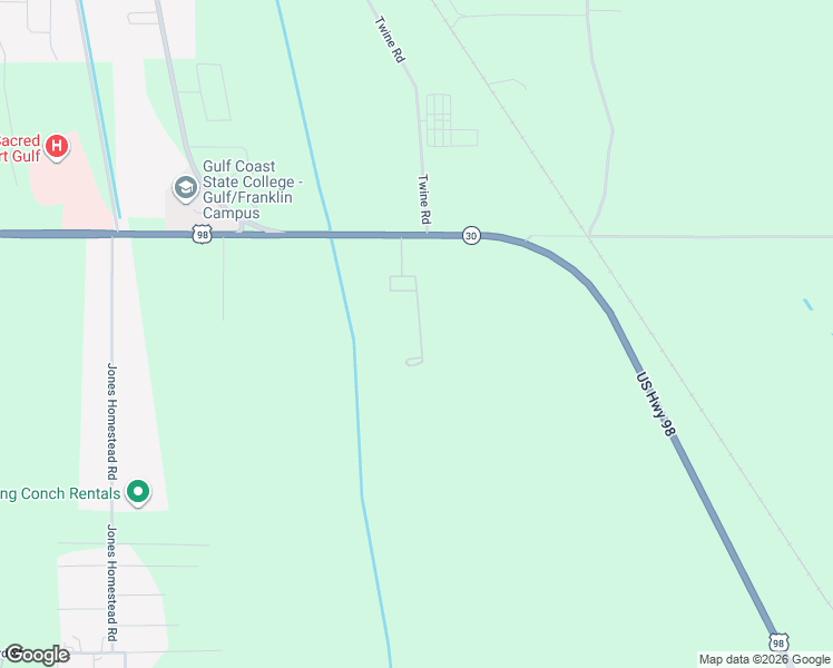 map of restaurants, bars, coffee shops, grocery stores, and more near 412 Chateau Lane in Port St. Joe