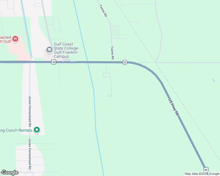 map of restaurants, bars, coffee shops, grocery stores, and more near 412 Chateau Lane in Port St. Joe