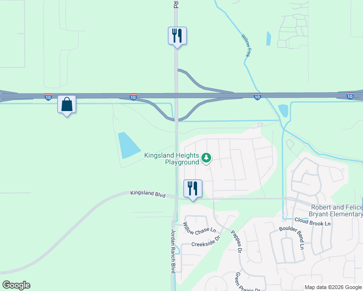 map of restaurants, bars, coffee shops, grocery stores, and more near 1028 Blue Beech Lane in Brookshire