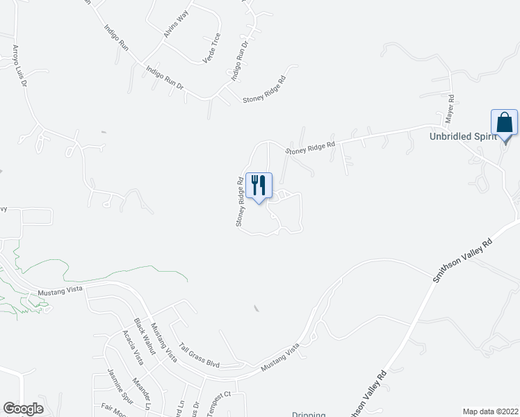 map of restaurants, bars, coffee shops, grocery stores, and more near 1275 Stoney Ridge Road in Bulverde