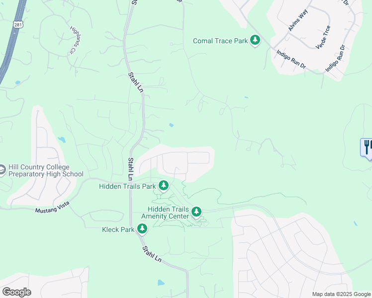 map of restaurants, bars, coffee shops, grocery stores, and more near 5157 Blue Ivy in Bulverde