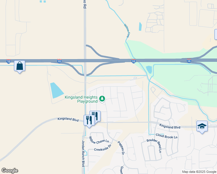map of restaurants, bars, coffee shops, grocery stores, and more near 1012 Water Oak Lane in Brookshire