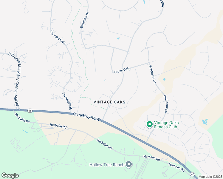 map of restaurants, bars, coffee shops, grocery stores, and more near 1217 Vintage Way in New Braunfels