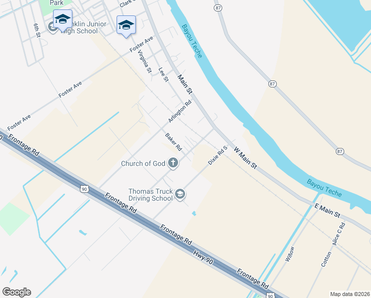 map of restaurants, bars, coffee shops, grocery stores, and more near 100 Baker Road in Franklin