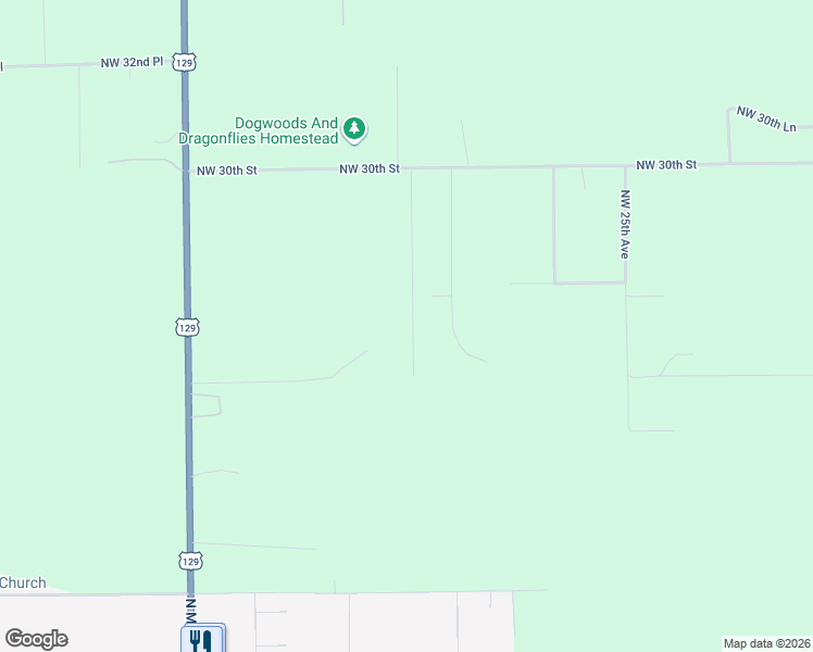 map of restaurants, bars, coffee shops, grocery stores, and more near 2629 Northwest 29th Terrace in Bell