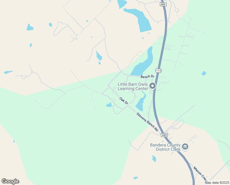 map of restaurants, bars, coffee shops, grocery stores, and more near 563 Oak Drive in Bandera