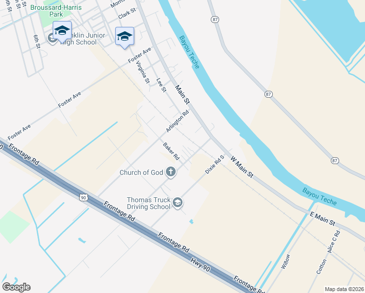 map of restaurants, bars, coffee shops, grocery stores, and more near 100-162 Baker Road in Franklin